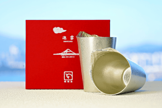 [錫器] 日本酒杯 富士山 泡沫雲套裝 - 呷．Sippin 日本清酒專門店